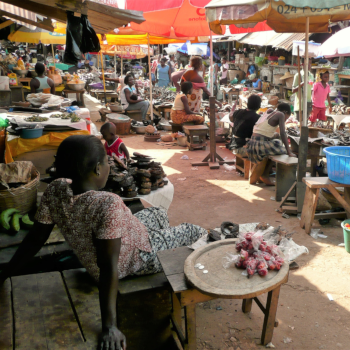 Grocery market in Ghana
