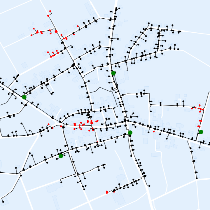 A visualization of an electricity grid